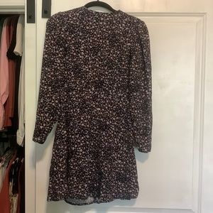 Navy blue floral mini dress!